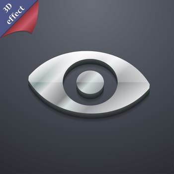 sixth sense, the eye icon symbol. 3D style. Trendy, modern design with space for your text illustration. Rastrized copy