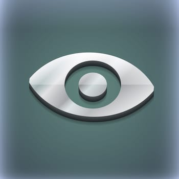 sixth sense, the eye icon symbol. 3D style. Trendy, modern design with space for your text illustration. Raster version