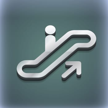 elevator, Escalator, Staircase icon symbol. 3D style. Trendy, modern design with space for your text illustration. Raster version