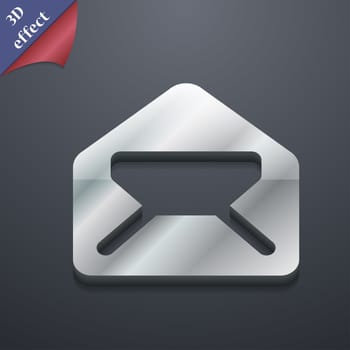 Mail, envelope, letter icon symbol. 3D style. Trendy, modern design with space for your text illustration. Rastrized copy