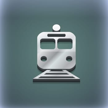 train icon symbol. 3D style. Trendy, modern design with space for your text illustration. Raster version