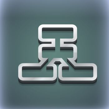 Network icon symbol. 3D style. Trendy, modern design with space for your text illustration. Raster version