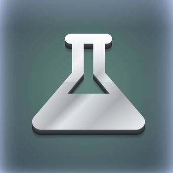 Conical Flask icon symbol. 3D style. Trendy, modern design with space for your text illustration. Raster version