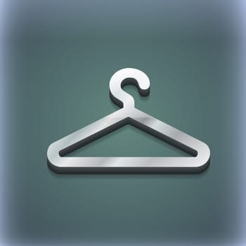 clothes hanger icon symbol. 3D style. Trendy, modern design with space for your text illustration. Raster version