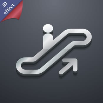 elevator, Escalator, Staircase icon symbol. 3D style. Trendy, modern design with space for your text illustration. Rastrized copy