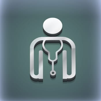 doctor icon symbol. 3D style. Trendy, modern design with space for your text illustration. Raster version