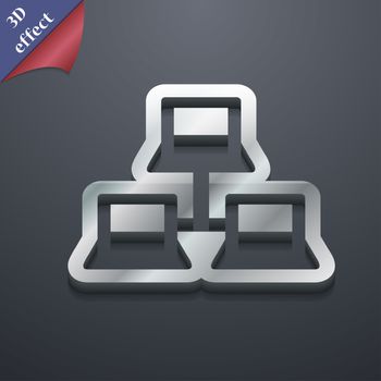 local area network icon symbol. 3D style. Trendy, modern design with space for your text illustration. Rastrized copy