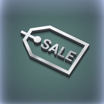 Sale icon symbol. 3D style. Trendy, modern design with space for your text illustration. Raster version