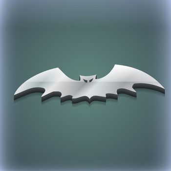 bat icon symbol. 3D style. Trendy, modern design with space for your text illustration. Raster version