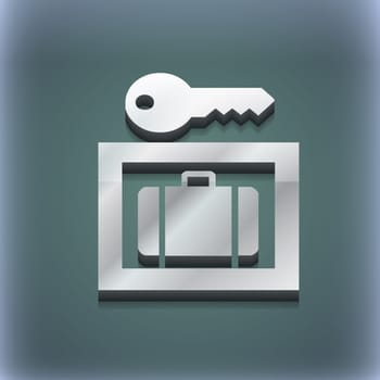 Luggage Storage icon symbol. 3D style. Trendy, modern design with space for your text illustration. Raster version