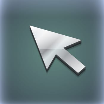 arrow cursor, computer mouse icon symbol. 3D style. Trendy, modern design with space for your text illustration. Raster version