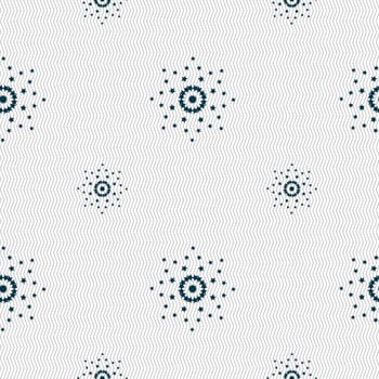 Star sign icon. Favorite button. Navigation symbol. Seamless pattern with geometric texture. illustration