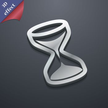 hourglass icon symbol. 3D style. Trendy, modern design with space for your text illustration. Rastrized copy