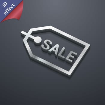 Sale icon symbol. 3D style. Trendy, modern design with space for your text illustration. Rastrized copy