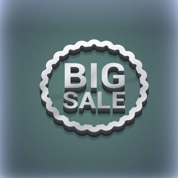 Big sale icon symbol. 3D style. Trendy, modern design with space for your text illustration. Raster version