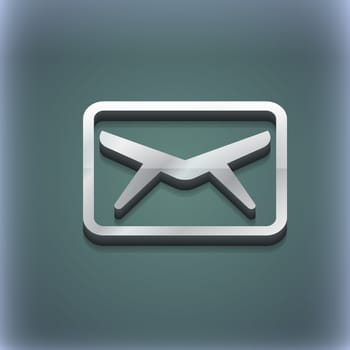 Mail, Envelope, Message icon symbol. 3D style. Trendy, modern design with space for your text illustration. Raster version