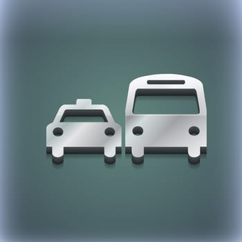 taxi icon symbol. 3D style. Trendy, modern design with space for your text illustration. Raster version