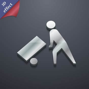 Loader icon symbol. 3D style. Trendy, modern design with space for your text illustration. Rastrized copy