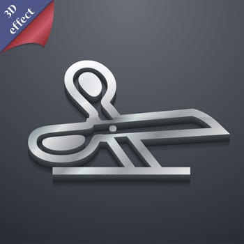 scissors icon symbol. 3D style. Trendy, modern design with space for your text illustration. Rastrized copy