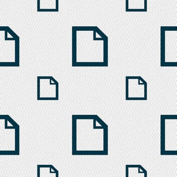 Edit document sign icon. content button. Seamless pattern with geometric texture. illustration