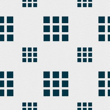 List sign icon. Content view option symbol. Seamless pattern with geometric texture. illustration