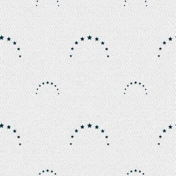 Star sign icon. Favorite button. Navigation symbol. Seamless pattern with geometric texture. illustration