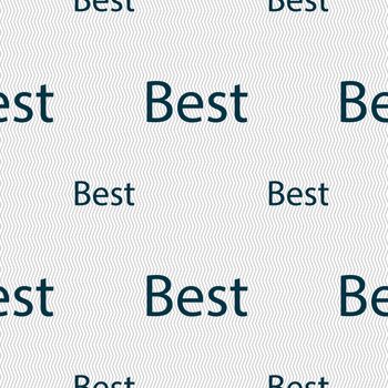 Best seller sign icon. Best seller award symbol. Seamless pattern with geometric texture. illustration