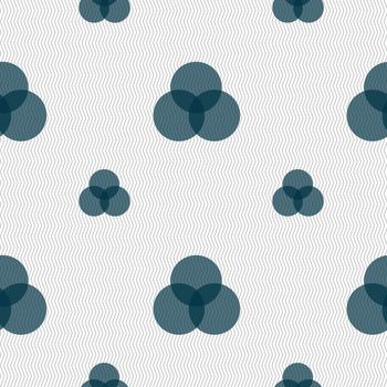 Color scheme icon sign. Seamless pattern with geometric texture. illustration