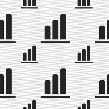 Growth and development concept. graph of Rate icon sign. Seamless pattern with geometric texture. illustration