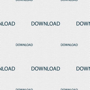 Download icon. Upload button. Load symbol. Seamless pattern with geometric texture. illustration