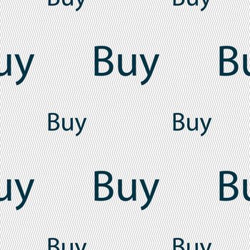 Buy sign icon. Online buying dollar usd button. Seamless pattern with geometric texture. illustration