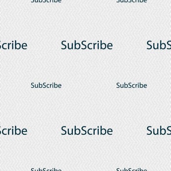 Subscribe sign icon. Membership symbol. Website navigation. Seamless pattern with geometric texture. illustration