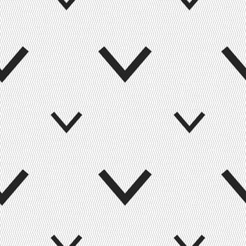 Arrow down, Download, Load, Backup icon sign. Seamless pattern with geometric texture. illustration