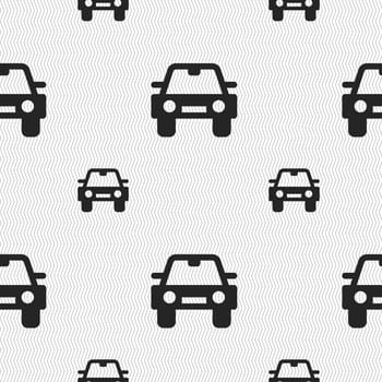 Auto icon sign. Seamless pattern with geometric texture. illustration