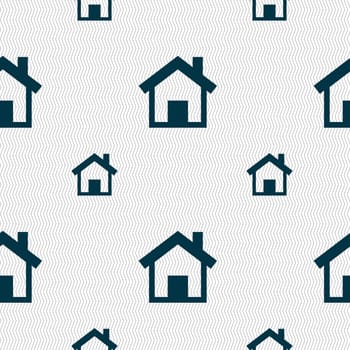 Home, Main page icon sign. Seamless pattern with geometric texture. illustration