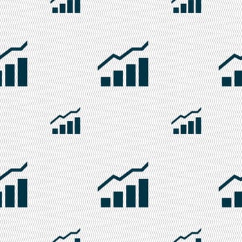 Growth and development concept. graph of Rate icon sign. Seamless pattern with geometric texture. illustration