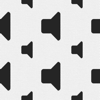 Speaker volume, Sound icon sign. Seamless pattern with geometric texture. illustration