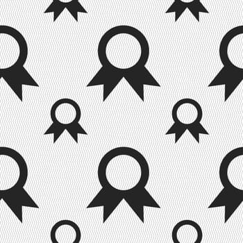 Award, Prize for winner icon sign. Seamless pattern with geometric texture. illustration