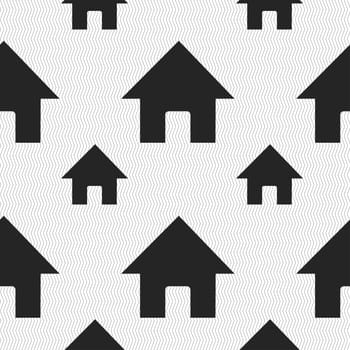 Home, Main page icon sign. Seamless pattern with geometric texture. illustration