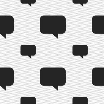 speech bubble, Chat think icon sign. Seamless pattern with geometric texture. illustration