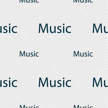 music sign icon. Karaoke symbol. Seamless pattern with geometric texture. illustration