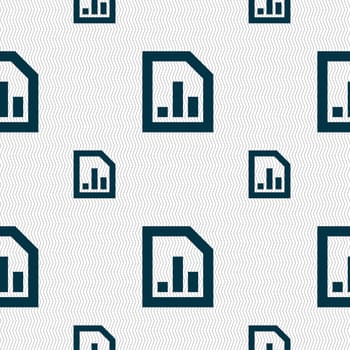 Growth and development concept. graph of Rate icon sign. Seamless pattern with geometric texture. illustration