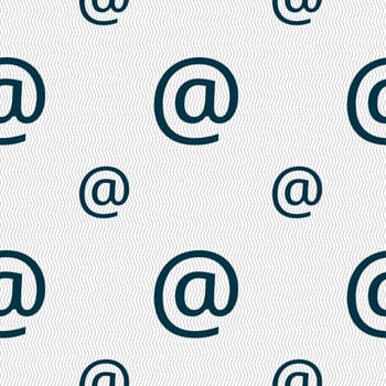 E-Mail icon sign. Seamless pattern with geometric texture. illustration