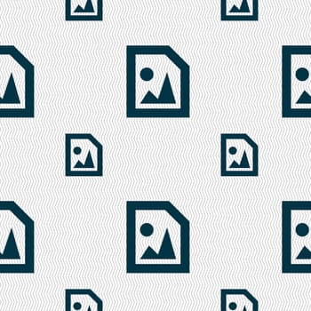 File JPG icon sign. Seamless pattern with geometric texture. illustration