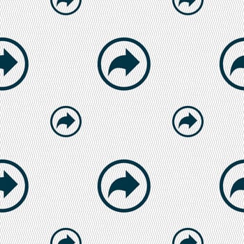 Arrow right, Next icon sign. Seamless pattern with geometric texture. illustration