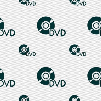 dvd icon sign. Seamless pattern with geometric texture. illustration