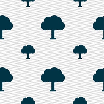 Tree, Forest icon sign. Seamless pattern with geometric texture. illustration