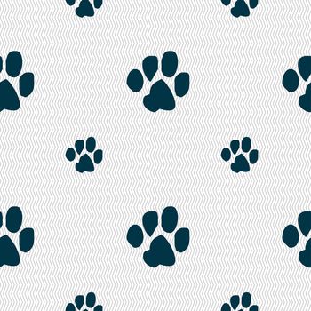 trace dogs icon sign. Seamless pattern with geometric texture. illustration