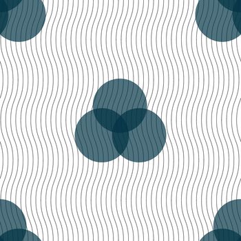 Color scheme icon sign. Seamless pattern with geometric texture. illustration