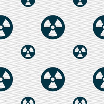 radiation icon sign. Seamless pattern with geometric texture. illustration